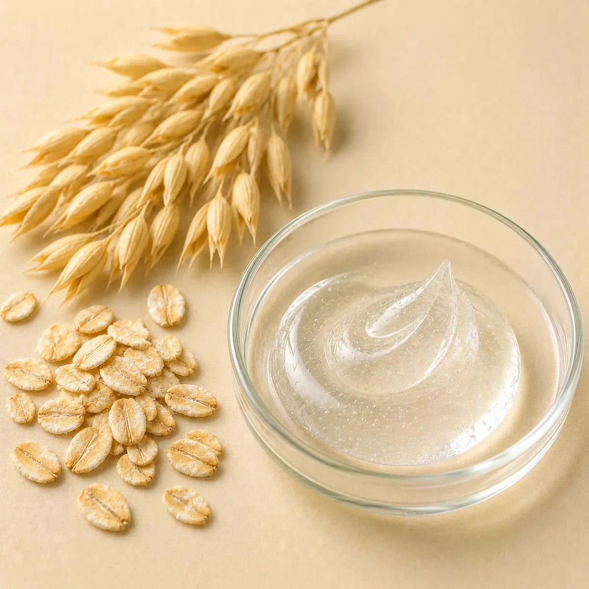 Oat source association with hydrating gel texture representing beta-glucan ingredient identity